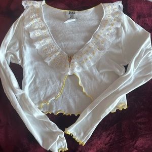 ANNA SUI original sample floral cardigan